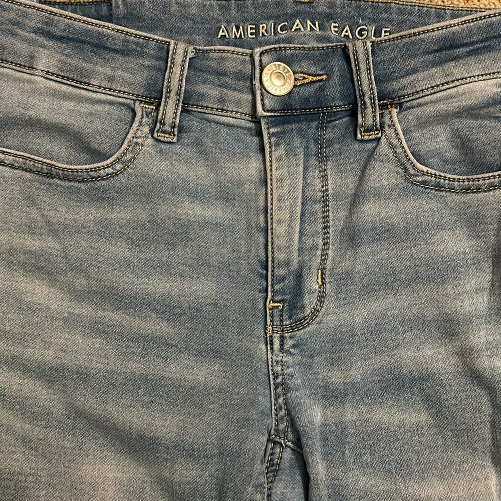 Blue skinny jeans